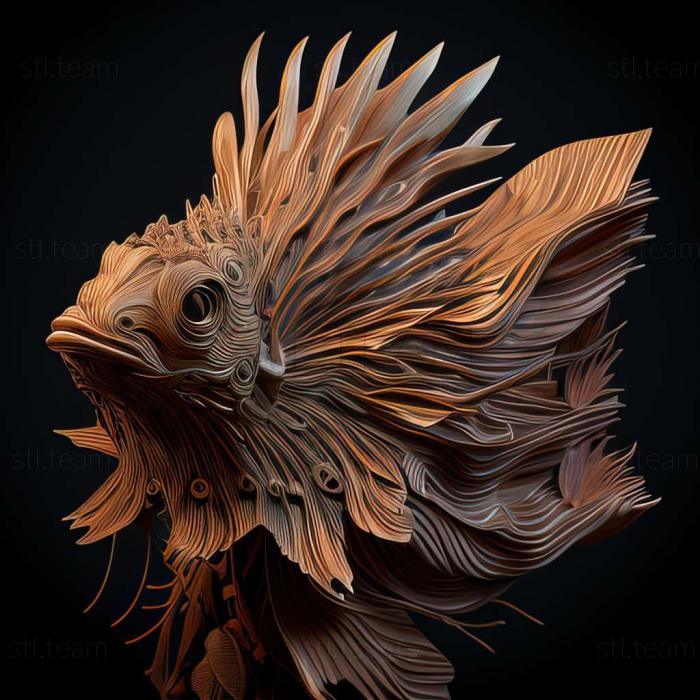 3D модель Lionhead риба (STL)